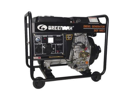 Генератор дизельный GREENMAX 3GF-ME3 2.8/3.2 кВт, трехфазный, с электрозапуском