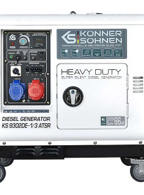 Генератор дизельный Könner&Söhnen KS 9302DE-1/3 ATSR 6.0кВт/6.5кВт(220В)/7.0кВт/7.5кВт(400В) кожух