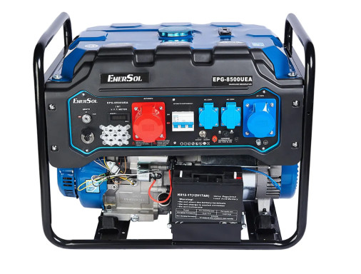 Генератор бензиновий EnerSol EPG-8500UEA 8.0/8.5 кВт, трифазний, з електрозапуском, адаптований під АТС